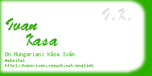 ivan kasa business card